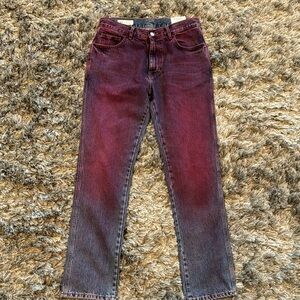 Zara Men's  Red dye Straight Jeans